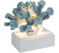 Hperu Lampe de Corail, décoration de Corail en résine, veilleuse Bureau, Sculpture Style méditerranéen pour la Maison et Le Bureau (Bleu Clair)