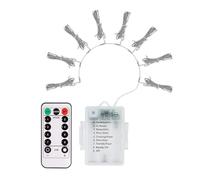 Hperu LED Parasol String Lights Patio Umbrella Lights Parasol String Lights Light Pole sans Fil avec télécommande Minuterie Battre à Lampe à Lampe 104LEDS