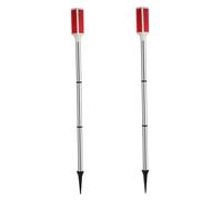 Hperu Lot de 2 Feux de Position solaires imperméables pour allée, réflecteurs Paysage Rouges pour la Neige, la Route, la Cour extérieure, Le Parking, Le Trottoir