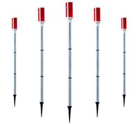 Hperu Lot de 5 marqueurs d'allée solaires 30 Pouces, réflecteurs d'allée sensibles avec Mode Marche/Flash Constant, marqueurs de Neige résistants à la Pluie pour Jardin, Cour - Réflecteurs