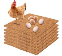 Hperu Lot de 6 Coussins de Nidification pour Poulet 30, 5 x 30, 5 cm, lavables et réutilisables, en Fibre épaisse, pour la Pose poulaillers - Coussinets boîte
