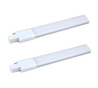 Hperu Lumière LED PL, 12W Aluminium 2 Broches G23, Tube de Lampe enfichable 6000K Blanc Froid AC 85-265V, économie d'énergie, 2 pièces, lumière Pl Broches