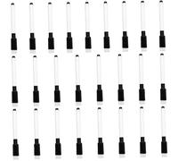 Hperu Marqueurs effaçables à sec 50 pièces marqueurs de tableau blanc à pointe fine de 4, 5 pouces couleur noire avec capuchon gomme pour la salle classe bureau scolaire - effaçable sec avec