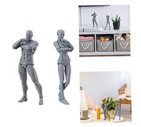 Hperu Modèle de Figurines de Dessin, 2 pièces 5, 91 Pouces, Figurine d'action Masculine et féminine, Mannequin Dessin posable, modèle Peinture corporelle pour Artistes