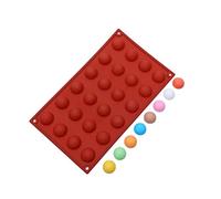 Hperu Moule à gâteau en silicone, moule de cuisson demi-sphère à 24 cavités pour cupcakes DIY, chocolat, plat antidérapant, flexible et réutilisable, très résistant la chaleur