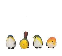 Hperu Oiseaux décoratifs Resin Bird - 4 pièces résine décor d'oiseau