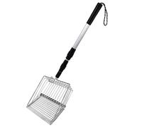 Hperu Pelle à déjections de Poulet, Pelle à litière en métal Amovible, avec Longue poignée réglable, déchets en Acier Inoxydable, pour Accessoires de poulailler, Ferme, litière en métal