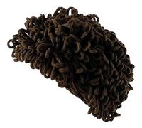 Hperu Perruque de Patch de Chou pour bébé, Chapeau Perruque bébé Mignon et Amusant avec Pull élastique, Fil Doux, Bonnet en Tricot Chaud pour garçon et Fille 3 à 24 Mois, Chapeau avec Cheveux