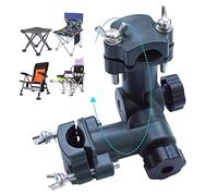 Hperu Pince à Parapluie, Support de Parapluie réglable à 360 degrés pour Chaise, Pince de terrasse Universelle en Plastique et Support Canne pêche Portable pour Les activités Plein air