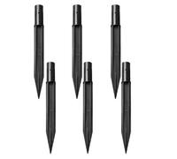 Hperu Piquets de Remplacement pour Lampe de Chemin, 6 pièces, piquets lumière Solaire, Chemin Remplacement 157 mm, Pointes Torche Solaire en Plastique pour Lampes Jardin