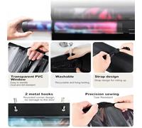 Hperu Rangement pour Tapis de Jeu, Support pour Tapis de Jeu Suspendu à 13 emplacements avec Crochets, Rangement Protection Anti-poussière pour Cartes TCG/MTG, Organisateur Lavable pour Accessoires