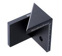Hperu Recherche de centre de travail du bois, marqueur d'angle 45 degrés et outil recherche centre pour le travail du bois, traceur dessin ligne en alliage d'aluminium avec règle mesure