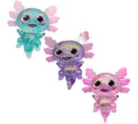 Hperu Squishes Axolotl, 3 pièces Axolotl Squishes Jouets balles Anti-Stress Jouets sensoriels balles Fidget pour Enfants et Adultes, Panier de Pâques, Jouet de Bain