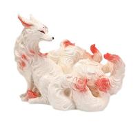 Hperu Statue de Renard 1pc, Neuf décoration de Jardin en résine Figurine à Neuf Fox à pour Le Patio pelouse extérieur, 6x4 Pouces, Marron