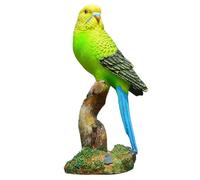 Hperu Statues d'oiseaux, Figurines d'oiseaux en résine Super Mignonnes, Statue de Perroquet créative, Sculpture de Jardin réaliste, pour Patio, Cour, Ornement pelouse, décoration 'Animaux Mignons, ve