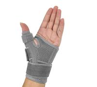 Hperu Support de pouce, attelle de pouce Spica sport réglable pour soulager la douleur à la main, pour hommes et femmes, gris, Support