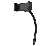 Hperu Support de téléphone, Support de Pince Pliable pour Smartphone avec Flexible, Montage Universel Compatible avec l'anneau Lumineux LED en Finition Noire élégante
