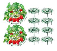 Hperu Support surélevé pour Plantes à Fraises, 10 pièces, Cadre de Support de Culture détachable 10 cm pour éviter la pourriture des Fruits, Supports Fraises, Supports Plantes