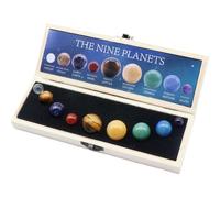 Hperu Système Solaire pour Enfants, 1 Ensemble avec 9 planètes Amusantes et réalistes, Jouets de planète en minerai Naturel, système Solaire éducatif avec boîte de Rangement