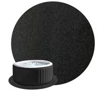 Hperu Tapis de Bain à remous Tapis de Bain à remous Rond de 13 Pieds Lavable sous Le Tapis de Piscine Tapis de Bain à remous Gonflable Tapis de Protection de Sol de Piscine de Spa Portable,