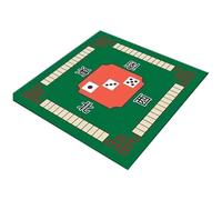 Hperu Tapis de Table antidérapant Mahjong 80 x 80 cm, réduction du Bruit, Jeu résistant à l'usure pour fête, Cartes de Poker, Jeux société familiaux, Vert - Mahjong pour Table