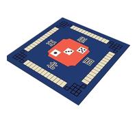 Hperu Tapis de Table antidérapant Mahjong 80 x 80 cm, réduction du Bruit, Jeu résistant à l'usure pour fête, Cartes de Poker, Jeux société familiaux, Bleu - Mahjong pour Table