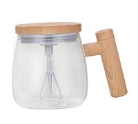 Hperu Tasse à café auto-agitatrice, tasse à agitation automatique 13, 5 oz de mélange électrique vitesse café avec couvercle de voyage en verre alimenté par batterie pour lait, poudre