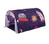 Hperu Tente de lit pour Enfants, 55, 1 x 39, 4 x 31, 5 Pouces, Tunnel de Jeu, Espace Galaxie, Ciel étoilé, avec Rideau en Filet et Sac Transport, Tente d'intérieur Portable pour Enfants, Tunnel Jeu