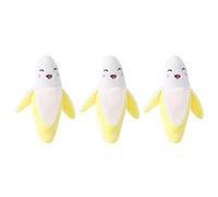 Hperu Toys pour Chiens pour Les Petits Chiens - Pip Puppy Plux de maillerie Squeaker Bananes Bananes Interactive Dog Toy - Ensemble de 3 Jouets pour Chiens