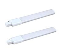 Hperu Tubes lumineux G23 LED PL 12W, 6000K, en aluminium blanc froid, lampe à 2 broches AC 85-265V, remplacement Fluorescent, 2 pièces