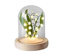 Hperu Veilleuse à fleurs, lampe de muguet, veilleuse à faire soi-même, chambre coucher, fleurs artificielles, bureau, décoration de la maison, lampe alimentée par batterie, kit matériel