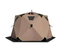 HPFHSJ Abri de Pêche sur Glace Cabane de pêche sur Glace Portable et Thermique avec Couche Isolante, Comprenant des Ancres, des Cordes et Un Sac de Transport, pour la randonnée(Gold)