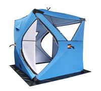 HPFHSJ Abri de Pêche sur Glace Tente de pêche sur Glace pour 3 à 4 Personnes avec Sac de Transport et Corde Coupe-Vent, idéale pour Les réunions de Famille(Blue)