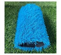 HPFHSJ Gazon Synthétiqu Hauteur de l'herbe 25 mm, Gazon Artificiel Haute densité, avec Trous de Drainage, pour Balcon Patio(Light Blue,Long 1m)