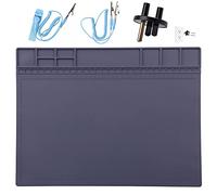 HPFIX Tapis antistatique ESD sans danger pour l'électronique, tapis de soudure en silicone pour réparation de téléphone portable, ordinateur portable, ordinateur, résistant à la chaleur, 39,9 x 30,5