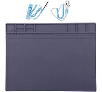 HPFIX Tapis de sol antistatique ESD pour ordinateur, ordinateur portable, téléphone portable, iPad, réparation électronique, tapis de soudure ESD en silicone résistant à la chaleur 500 °C avec