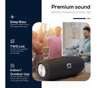 Hpg430Bt Enceinte Bluetooth Portable Puissante Avec Powerbank,Microphone,Usb/Sd/Aux,Tws,5H Autonomie ¿ Mini Haut Parleur Pour Intérieur Et Extérieur