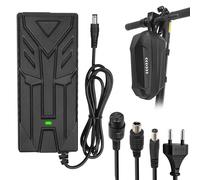 HPGAAVD 42V 2A Chargeur Trotinette Electrique,Chargeur Trottinette Xiaomi,36V Chargeur Universel Batterie Lithium avec 3 Connecteurs，Charge Rapide pour Hoverboard，E-Bike+2L Sac Etanche