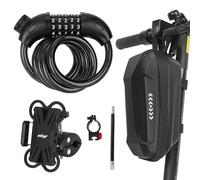 HPGAAVD Antivol Trotinette Electrique, Cadenas à Combinaison pour Vélo，Antivol Vélo Electrique，Antivol Moto，Antivols pour Velo et Scooters Electriques Avec Sac Etanche，Support Telephone，16cm Valve