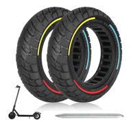 HPGAAVD Pneu Plein 10x2.5 pour Trottinette Electrique,60/70-6.5 Roues de Trottinette Electrique pour Ninebot Max G30 G30P G30LP,10 Pouces Antidérapant Anticrevaison Pneu de Rechange Avant/Arrière-2PCS