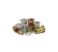 HPGHZNYNMK 1 boîte de 100/150/300 pièces M3 M4 M5 M6 M8 M10 304 acier inoxydable acier au carbone aluminium tête plate rivet écrou ensemble assortiment kit Boulons et écrous(100PCS Stainless)
