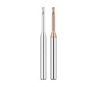 HPGHZNYNMK Fraise for queue sphérique en carbure de tungstène, micro-diamètre, 2 cannelures, long col, petite fraise, outils CNC R0,25 0,3 0,4 0,6 Alésoir conique(R1.5-8-D4-50,For steel)