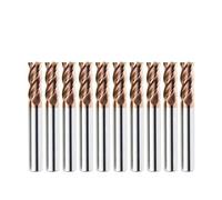 HPGHZNYNMK Fraises en carbure for 4 cannelures for métaux, tiges de 3, 5, 6, 8 et 12 pouces, fraises plates en acier au tungstène Alésoir conique(10pcs HRC55 4F,D1xD4x50L)