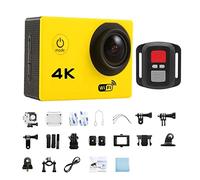 HPHPH Caméra Sport, Caméra d'action Ultra HD 4K/30fps 2.0 Pouces 170D Casque étanche sous-Marin caméras d'enregistrement vidéo Sport Cam,Extérieur, Sports, Vidéo(Giallo)