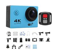 HPHPH Caméra Sport, Caméra d'action Ultra HD 4K/30fps 2.0 Pouces 170D Casque étanche sous-Marin caméras d'enregistrement vidéo Sport Cam,Extérieur, Sports, Vidéo(Blauw)