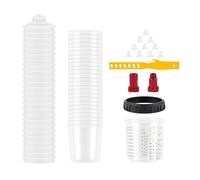 HPHPH Lot de 10 ou 25 gobelets de mélange de Peinture for Pistolet pulvérisateur, réservoir Rapide H/O, gobelet jetable de 600 ML avec Adaptateur(25 pcs)