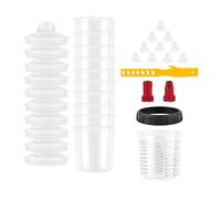 HPHPH Lot de 10 ou 25 gobelets de mélange de Peinture for Pistolet pulvérisateur, réservoir Rapide H/O, gobelet jetable de 600 ML avec Adaptateur(10 pcs)