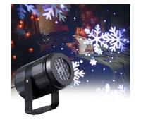 HPHPH Projecteur Noel Exterieur, Projecteur de Flocon de Neige lumière LED Mobile projecteur Lampe de Paysage décoration de noël en Plein air LED décor de scène de noël,Halloween, Noël.(1PCS)