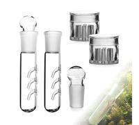 HPiano 4 Pièces Piège à ver pour Aquarium, Piège à Planaires Piège à Escargots Aquarium, Verre Planaria Piège,Piège à Planaires, pour Attrapez Le Planaire dans l'Aquarium, (3 Trous et 8 Trous)