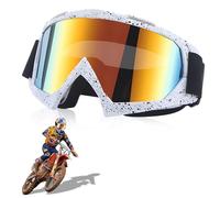 HPiano Lunettes de Motocross, Masques et Lunettes de Ski, Masque Moto MotocrossLunettes de Ski de Sécurité Réglables, Extérieures Goggles pour Moto tout-terrain, Enduro, VTT, Motocross, ATV MX-3